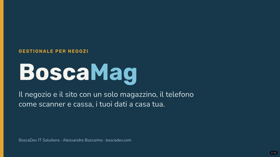 Copertina della presentazione BoscaMag